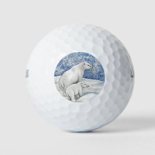 Polar Snow Bears Golf Balls