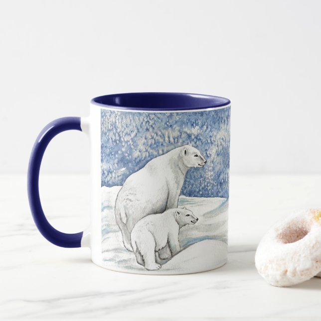 Polar Snow Bears Mug (With Donut)