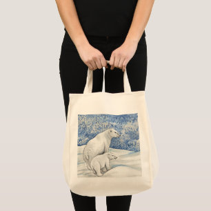 Polar Snow Bears Tote Bag
