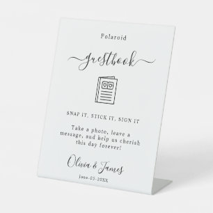 Polaroid Guest Book Sign Template Wedding Sign,