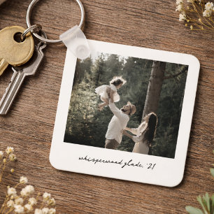 Polaroid Photo Keychain   Custom Vintage Retro Art