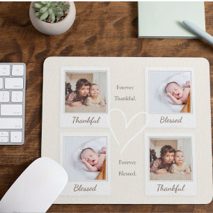 Polaroid Style Photo Mousepad – Thankful & Blessed