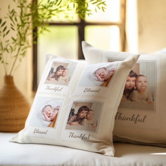Polaroid Style Photo Pillow – Thankful & Blessed (Creator Uploaded)