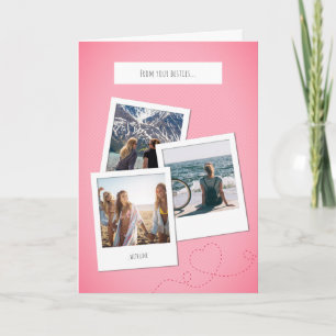 Polaroid style pink encouragement Card