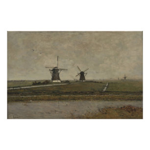Polder with Mills near Overschie Photo Print
