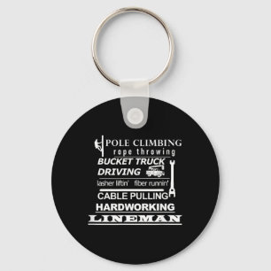 Pole Climbing Fibre Running Cable Pulling Lineman Key Ring