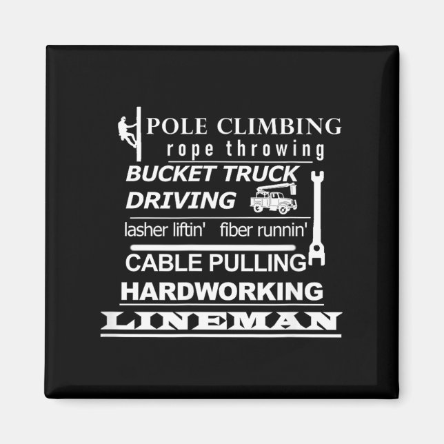Pole Climbing Fibre Running Cable Pulling Lineman Magnet (Front)