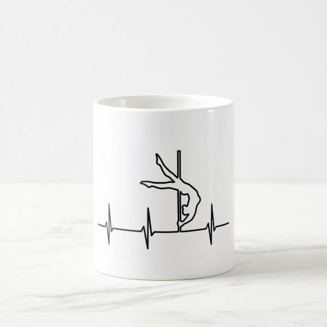 Pole Dance Heartbeat Coffee Mug (Center)