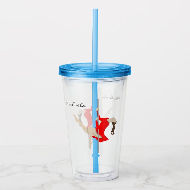 Pole Fitness Acrylic Tumbler (Front)