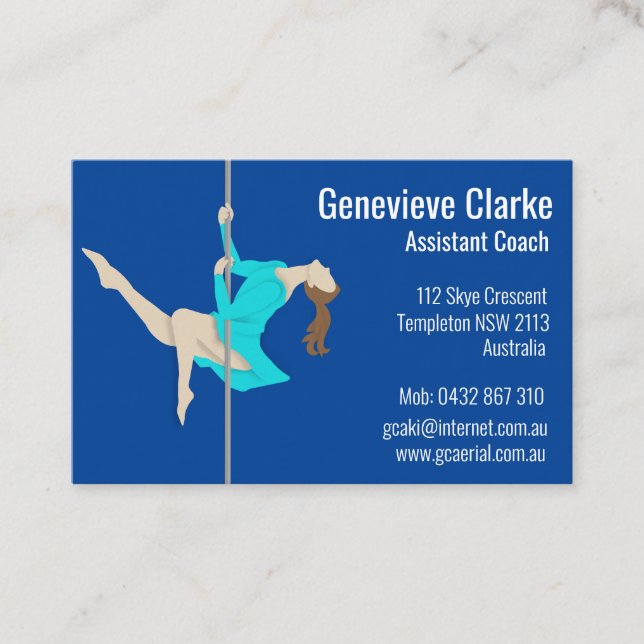 Pole Fitness Business Card (Front)