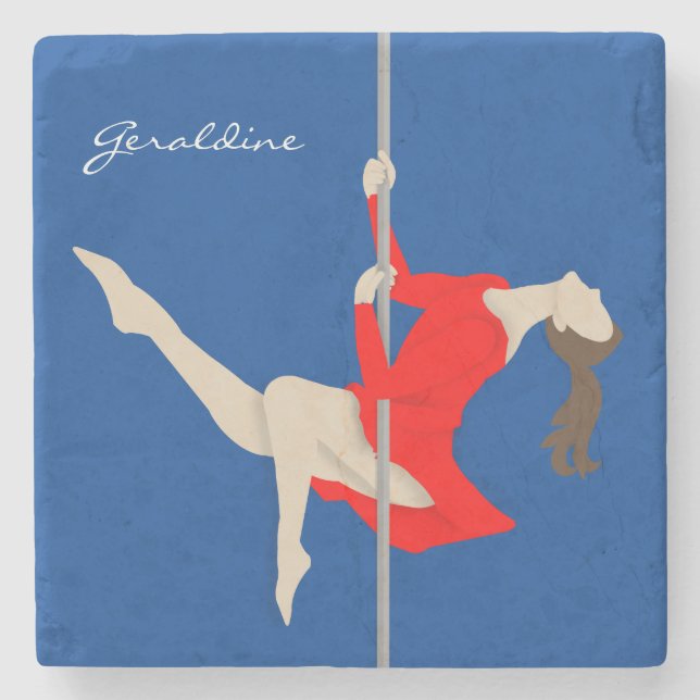 Pole Fitness Stone Coaster (Front)