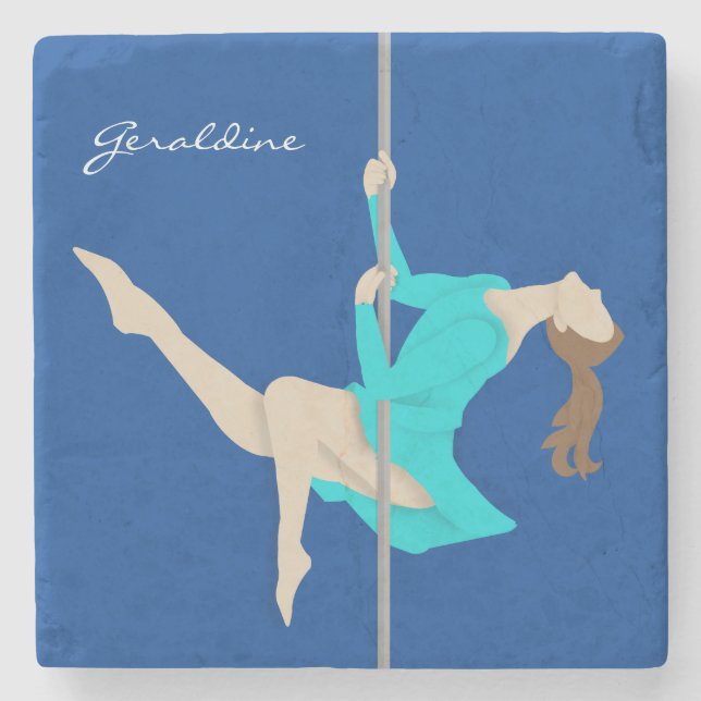 Pole Fitness Stone Coaster (Front)