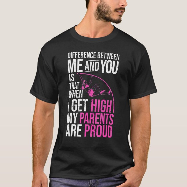 Pole Jumping Pole Vault Outfit Pole Vaulter Pole J T-Shirt (Front)
