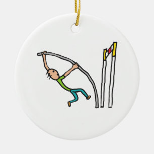 Pole Vault Ceramic Tree Decoration