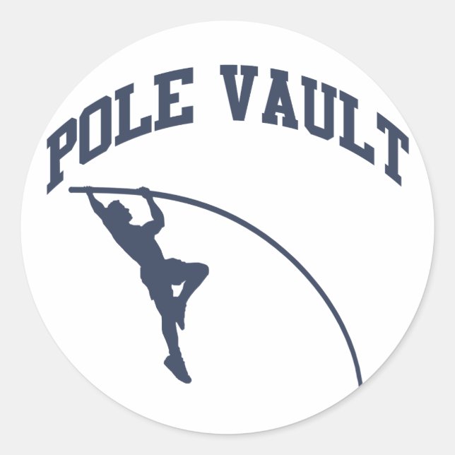 Pole Vault Classic Round Sticker (Front)