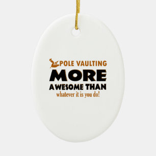 Pole vault designs ceramic tree decoration