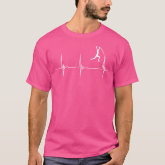 Pole Vault Heartbeat Ekg Pole Vaulter - Black Sm T-Shirt