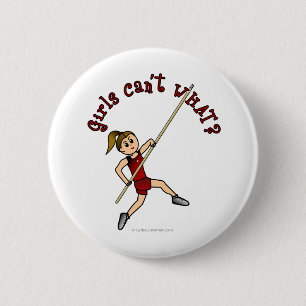 Pole Vault - Red (Light) 6 Cm Round Badge