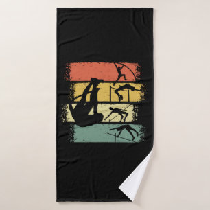 Pole Vault Retro  Bath Towel