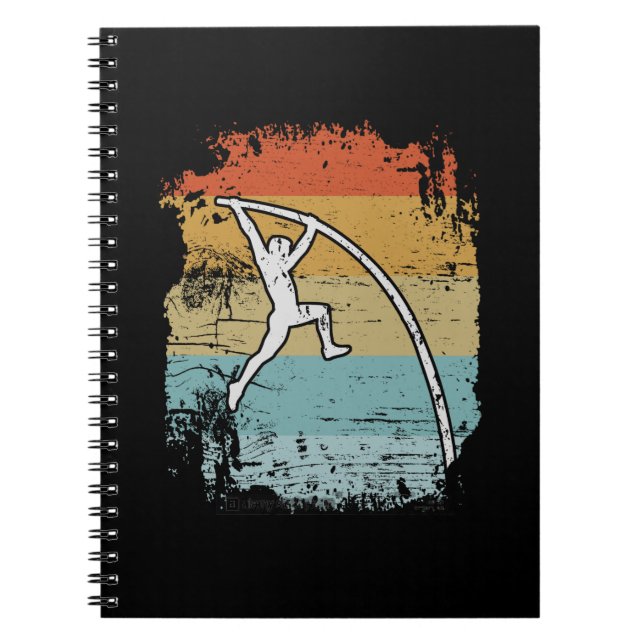 Pole Vault Retro Notebook (Front)