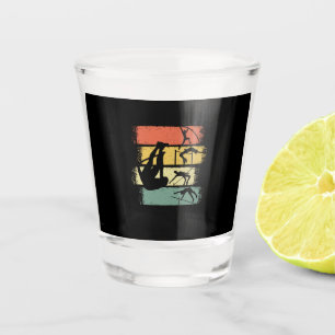 Pole Vault Retro Shot Glass