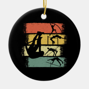 Pole Vault Retro Vintage Ceramic Tree Decoration