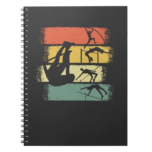 Pole Vault Retro Vintage Notebook (Front)