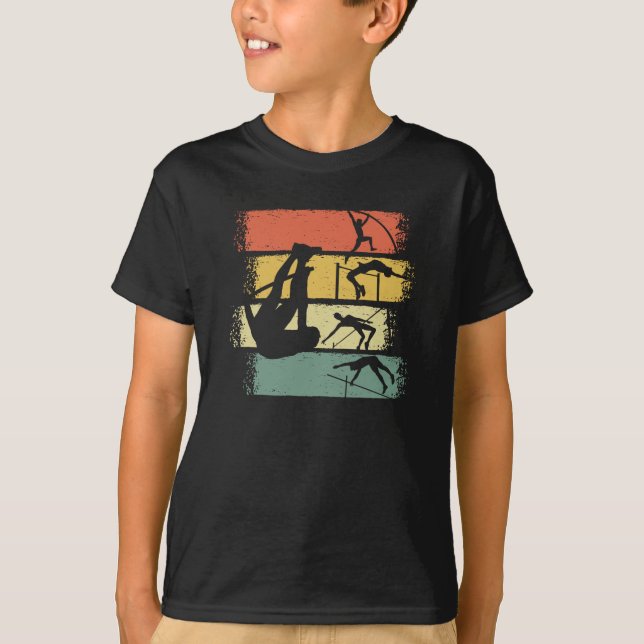 Pole Vault Retro Vintage T-Shirt (Front)