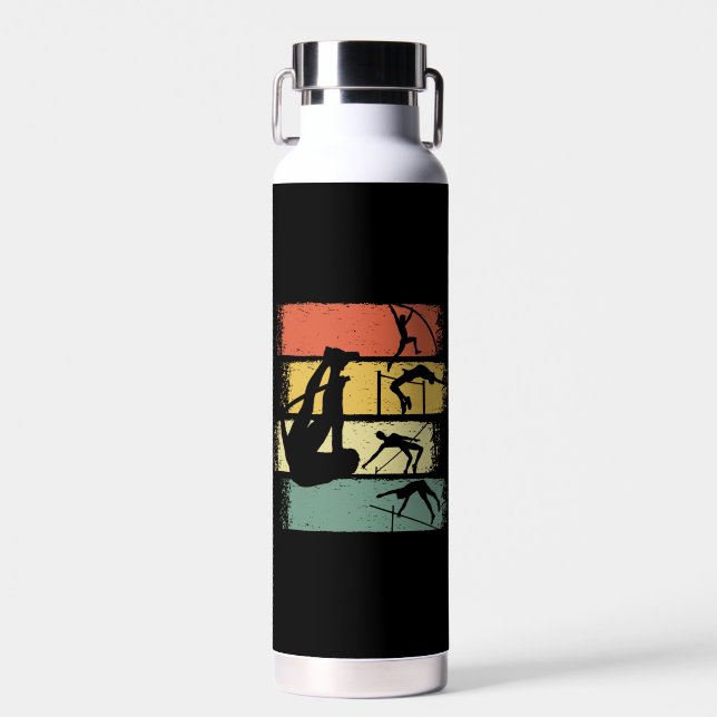 Pole Vault Retro  Water Bottle (Front)