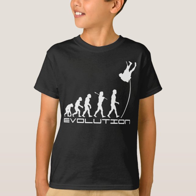 Pole Vault Sport Evolution Art T-Shirt (Front)