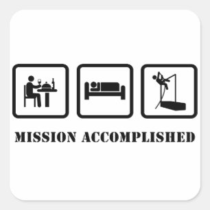 Pole Vault Square Sticker