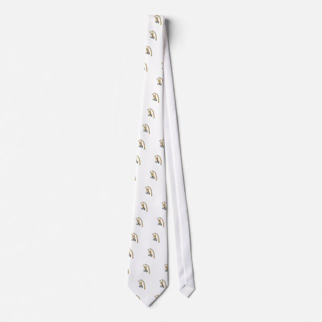Pole Vaulter Pole jumping Retro Tie (Front)