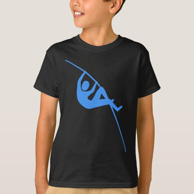 Pole Vaulting - Baby Blue T-Shirt (Front)