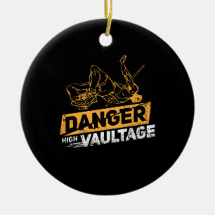 Pole Vaulting Ceramic Tree Decoration