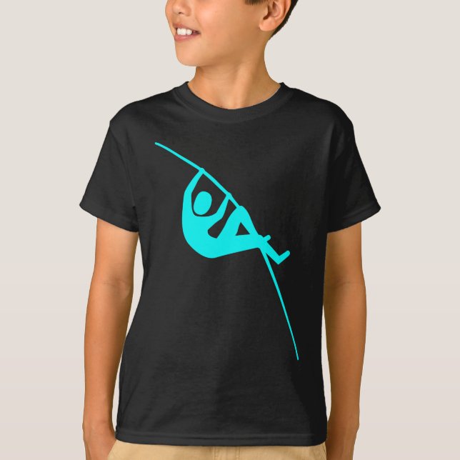 Pole Vaulting - Cyan T-Shirt (Front)