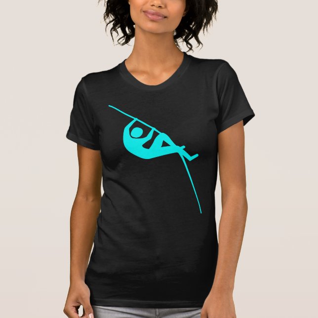 Pole Vaulting - Cyan T-Shirt (Front)