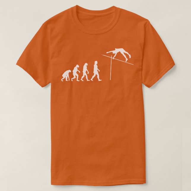 Pole Vaulting Evolution T-Shirt (Design Front)