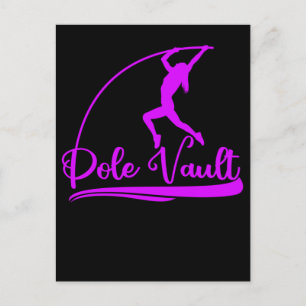 Pole Vaulting Girl Pole Vault Athlete Postcard