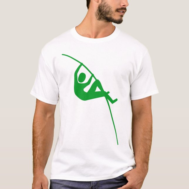 Pole Vaulting - Grass Green T-Shirt (Front)