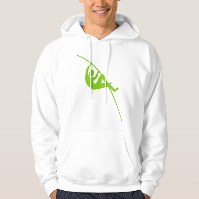 Pole Vaulting - Martian Green Hoodie (Front)
