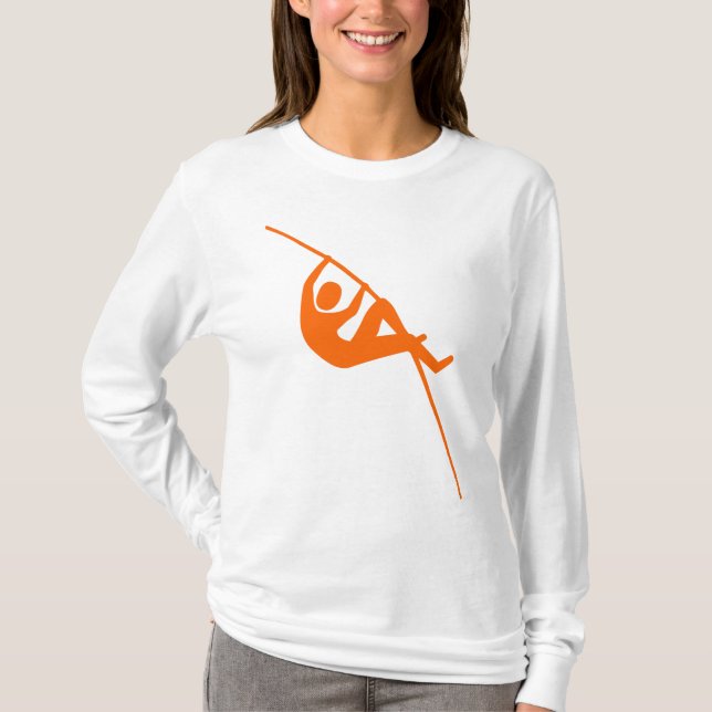 Pole Vaulting - Orange T-Shirt (Front)