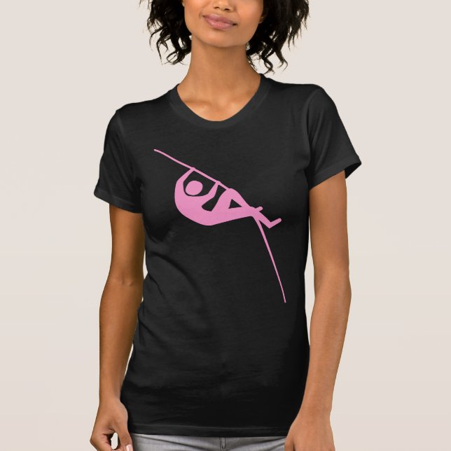 Pole Vaulting - Pink T-Shirt (Front)