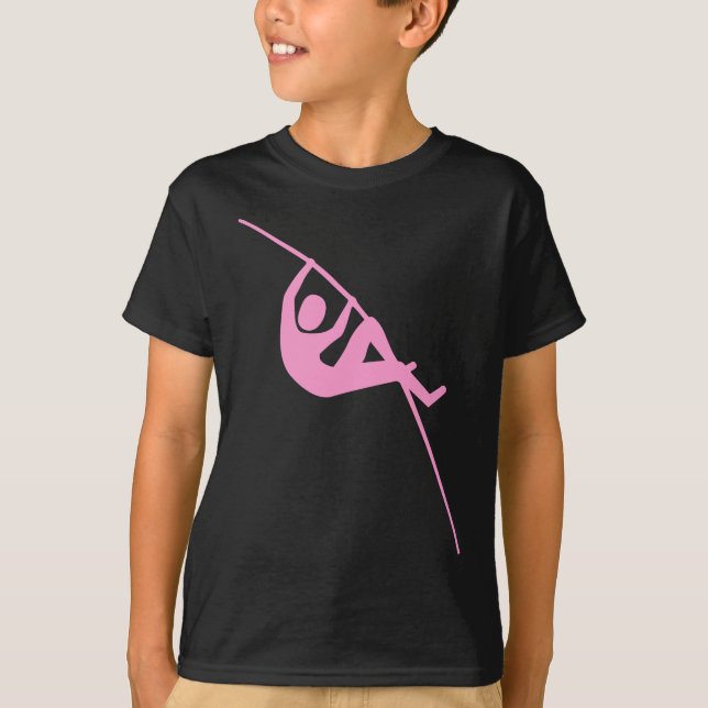 Pole Vaulting - Pink T-Shirt (Front)