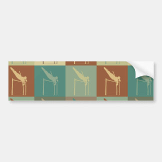 Pole Vaulting Pop Art Bumper Sticker