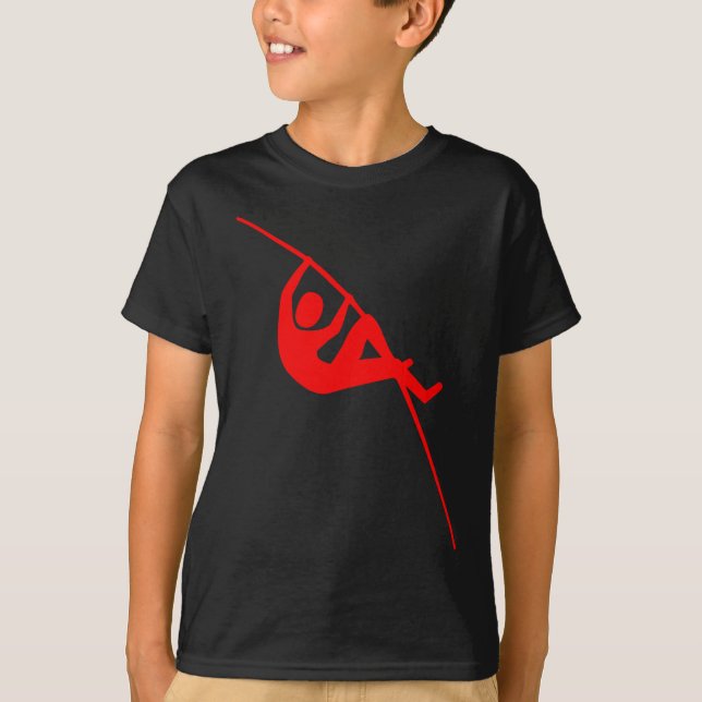 Pole Vaulting - Red T-Shirt (Front)