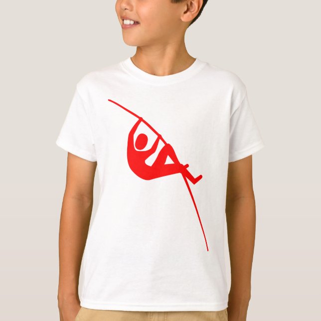 Pole Vaulting - Red T-Shirt (Front)