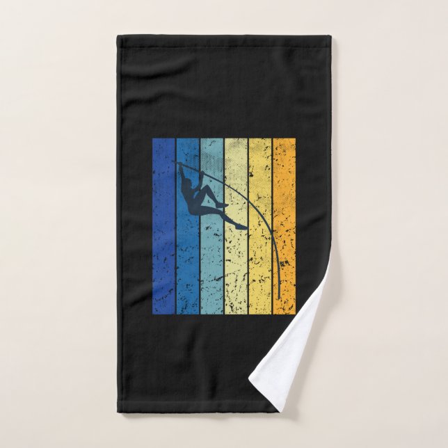 Pole Vaulting Retro  Hand Towel (Hand Towel)