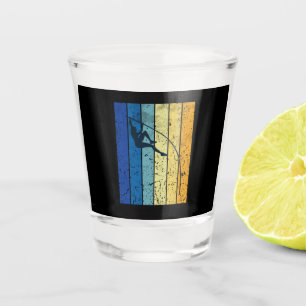 Pole Vaulting Retro Shot Glass