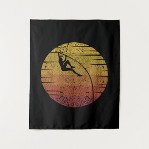 Pole Vaulting Retro Tapestry