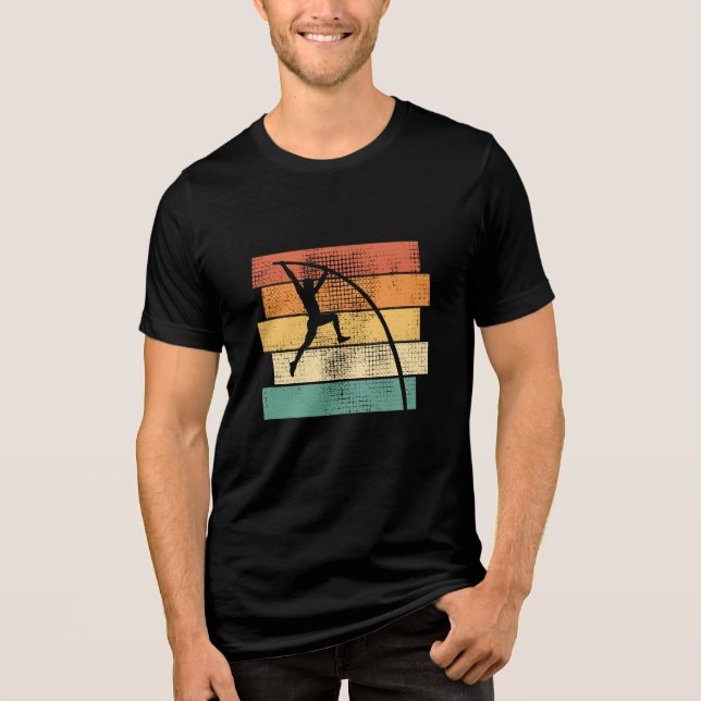 Pole Vaulting Retro Tri-Blend Shirt (Front)
